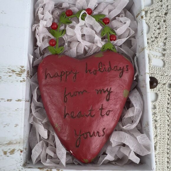 Dept 56 Sandra Magsamen Holiday Heart Ornament Whimsical Christmas Gift With Box - Picture 1 of 10